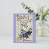 Calla Lily en Cross Pasen Feestdagenkaart (Staand voorkant)