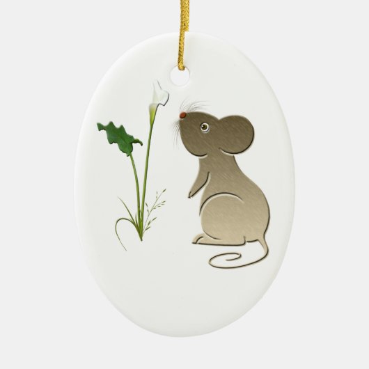 Calla lily en mouse Ornament (Voorkant)
