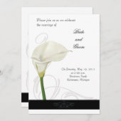 Calla Lily Faire-part de mariage (Devant / Derrière)