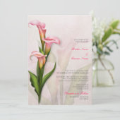 Calla Lily Faire-part de mariage rose (Debout devant)