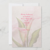 Calla Lily Faire-part de mariage rose (Dos)