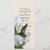 Calla Lily Fleurs Floral Wedding Programme (Devant)