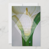 Calla Lily Floral Printemps Invitation de mariage (Devant)