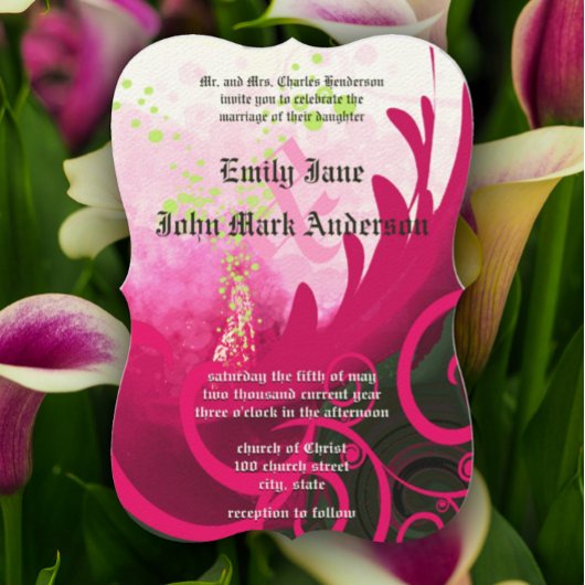 Calla Lily Flower Wedding Invitation Kaart