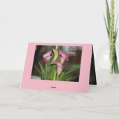 Calla Lily Flowered Kaart (Achterkant)