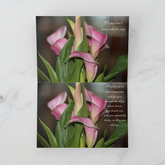 Calla Lily Flowered Kaart (Binnen)