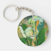 Calla Lily Flowers Sleutelhanger (Voorkant)