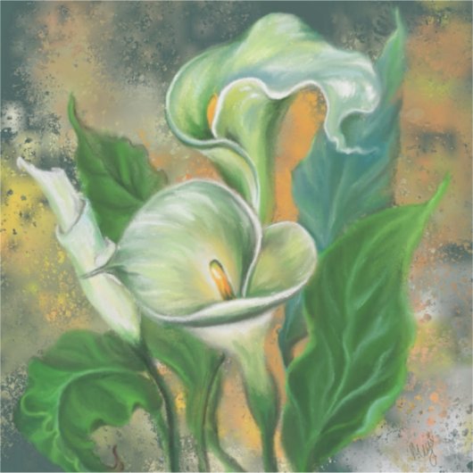 Calla Lily Flowers Sticker Peinture (Devant)
