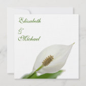 Calla Lily Flowers White Wedding Kaart (Achterkant)