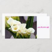 calla lily fotocard save the date (Voorkant / Achterkant)