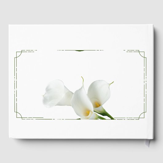 Calla Lily groen bruiloft gastenboek