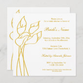 Calla Lily Invite Kaart (Voorkant / Achterkant)