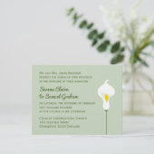 Calla Lily Kaart (Staand voorkant)