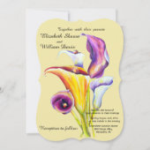 Calla Lily klassieke elegante bloem bruiloft Kaart (Voorkant)