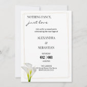 Calla Lily Mariage Réception Invitation (Devant)