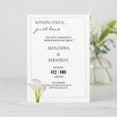Calla Lily Mariage Réception Invitation (Debout devant)