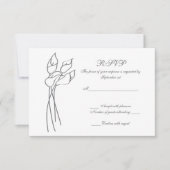 Calla Lily mariage rsvp (Devant)