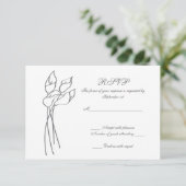 Calla Lily mariage rsvp (Debout devant)