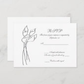 Calla Lily mariage rsvp (Devant / Derrière)