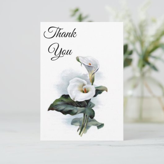 Calla Lily Merci Carte Note (Debout devant)