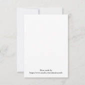 Calla Lily Merci Carte Note (Dos)