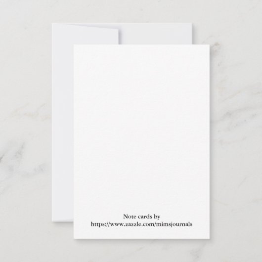 Calla Lily Merci Carte Note (Dos)