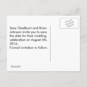 Calla Lily Modern Floral Sla de datum op Aankondigingskaart (Achterkant)