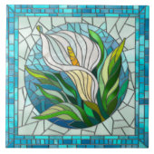 Calla Lily Mosaic Art Tegeltje (Voorkant)