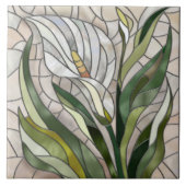 Calla Lily Mosaic Art Tegeltje (Voorkant)