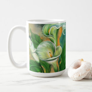 Calla Lily Mug à café à fleurs - Peinture