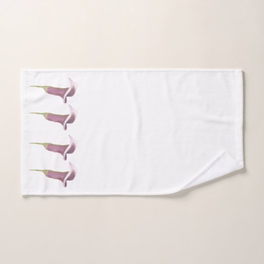 Calla Lily Nightlife Illustratin Pattern Bad Handdoek (Handdoek)