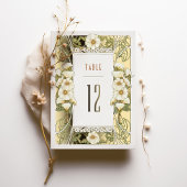 Calla Lily Numéros de table Art Nouveau Mucha