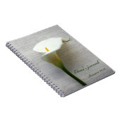 calla lily on handschrift journal notebook notitieboek (Rechterzijde)