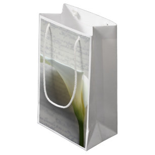 Calla lily op oud manuscript klein cadeauzakje