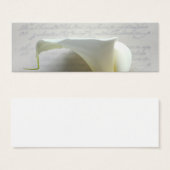 Calla Lily op oude script handschrift bladwijzer Mini Visitekaartjes (Voorkant /achterkant)