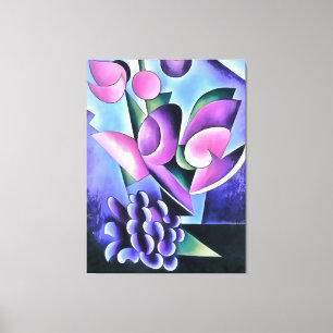 Calla Lily Paarse sensatie Abstracte kunst Canvas Afdruk