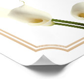 Calla Lily Pick a Seat Beide Side Wedding Sign Poster (Hoek)