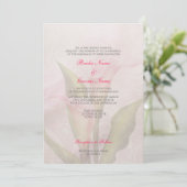 Calla Lily Rose 2 Faire-part de mariage (Debout devant)
