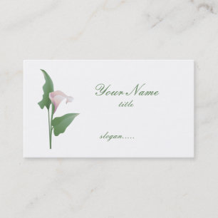 Calla Lily rose Carte de visite floral