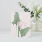 Calla Lily rose Faire-part Floral (Debout devant)