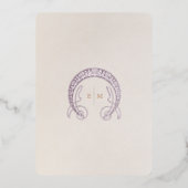 Calla Lily Rose Gold Foil Faire-part de mariage Mu (Verso)