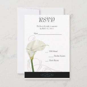 Calla Lily RSVP-kaart RSVP Kaartje
