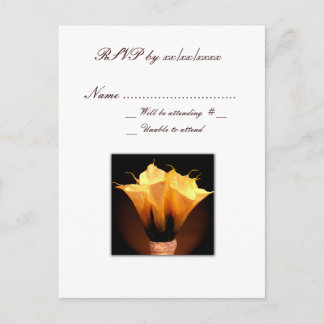 Calla lily RSVP Response Kaart