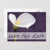 Calla Lily Save the Date Briefkaart (Voorkant / Achterkant)