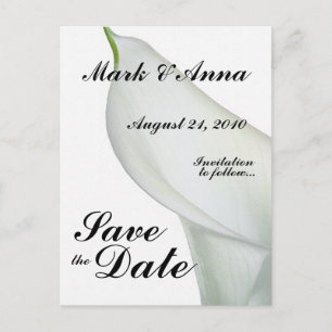Calla Lily Save the Date Briefkaart