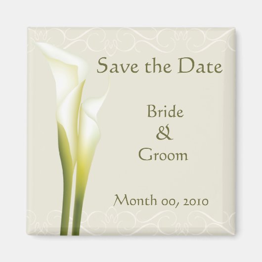 Calla Lily Save the Date Magneten (Voorkant)