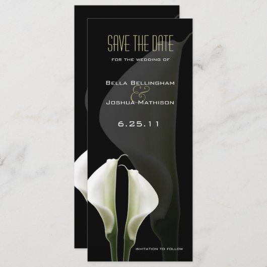 Calla Lily sparen de Aankondiging van de Datum (Voorkant / Achterkant)