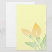 Calla Lily Stationery-Floral Briefpapier (Voorkant / Achterkant)