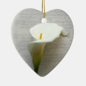 calla lily sur l'ancienne écriture coeur ornement (Droite)