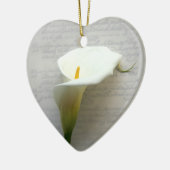 calla lily sur l'ancienne écriture coeur ornement (Gauche)